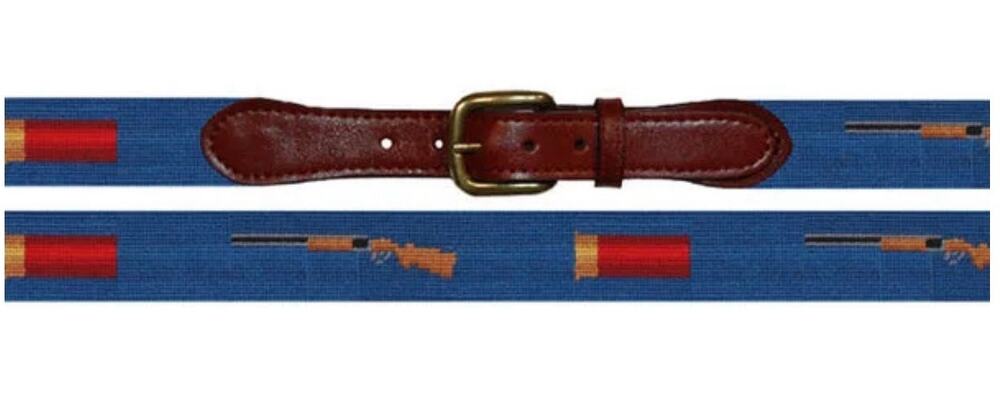 Smathers & Branson Shotgun and Shell Needlepoint Belt Men’s Sz. 38